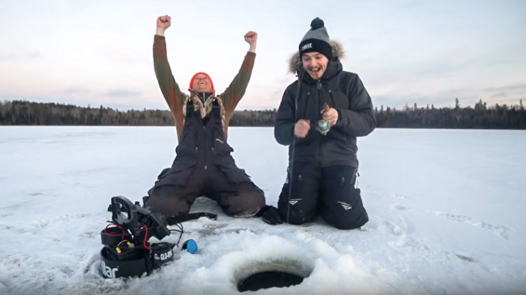 ice fishing for black crappie