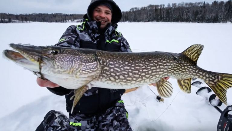 ice fishing for northern pike